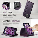 CaseMe iPhone 15 Fodral C49 Series Lila
