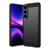 Samsung Galaxy S26 FE Skal Borstad Kolfibertextur Svart