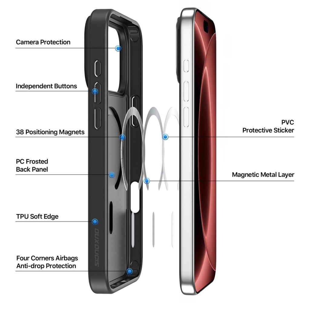 Dux Ducis iPhone 17 Pro/iPhone 18 Pro Skal Yind Series MagSafe Svart
