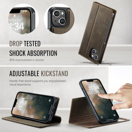 CaseMe iPhone 13 Fodral C49 Series Brun