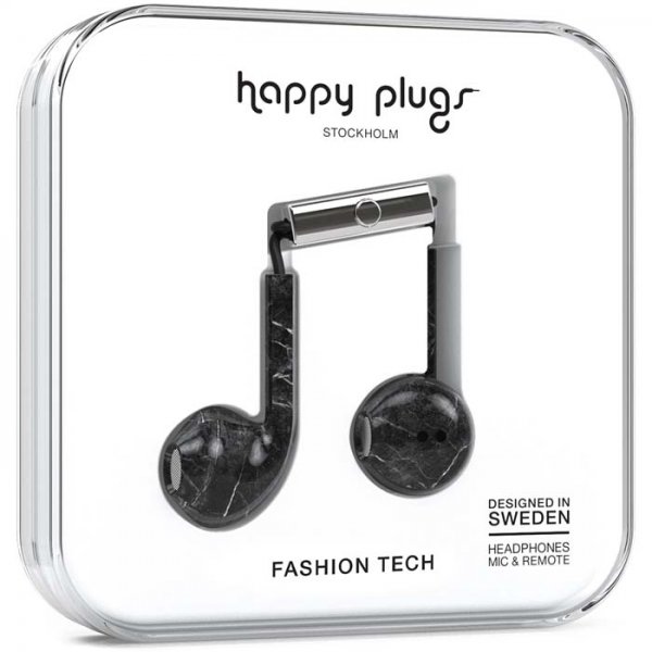 Happy Plugs Earbud Plus Black Marble