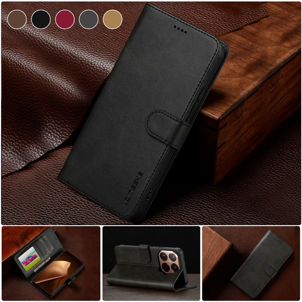 Lc.Imeeke Xiaomi 17T Fodral med Kortfack Stativfunktion Svart