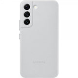 Samsung Original Galaxy S22 Plus Skal Leather Cover Light Gray