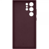 Samsung Original Galaxy S22 Ultra Skal Leather Cover Burgundy