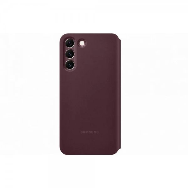 Samsung Original Galaxy S22 Fodral Smart Clear View Cover Burgundy