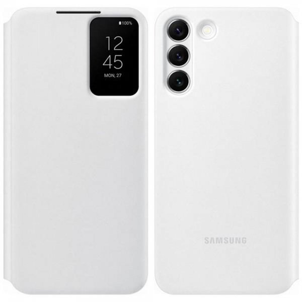 Samsung Original Galaxy S22 Fodral Smart Clear View Cover Vit