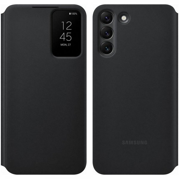Samsung Original Galaxy S22 Plus Fodral Smart Clear View Cover Svart