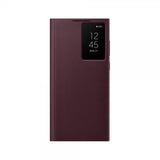 Samsung Original Galaxy S22 Ultra Fodral Smart Clear View Cover Burgundy