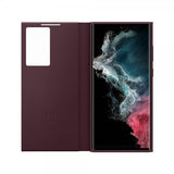 Samsung Original Galaxy S22 Ultra Fodral Smart Clear View Cover Burgundy