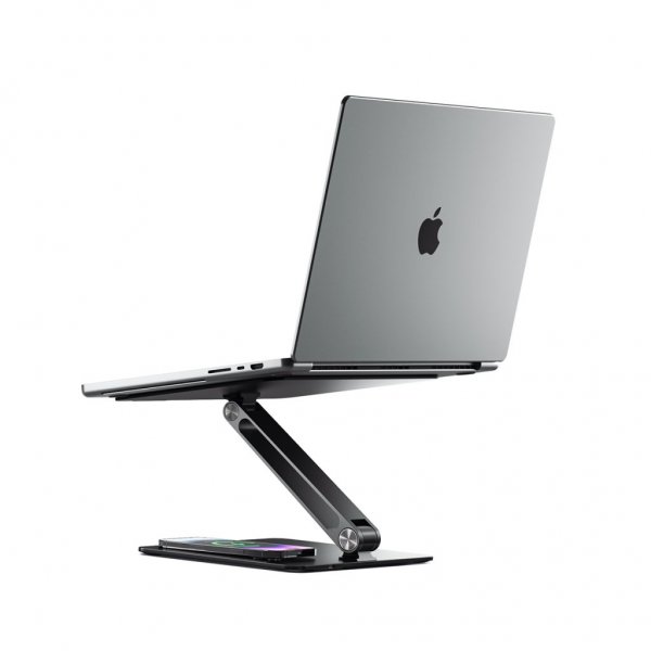 ALOGIC Elite Power Laptop Stand with Wireless Charger Svart