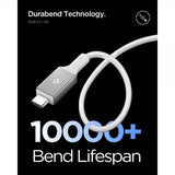 Spigen Essential Kabel Fabric USB-C/USB-C 100W 1.5m Vit