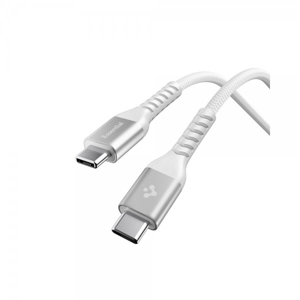 Spigen Essential Kabel Fabric USB-C/USB-C 100W 1m Vit