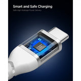 Spigen Essential Kabel Fabric USB-C/USB-C 100W 1m Vit