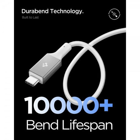 Spigen Essential Kabel Fabric USB-C/USB-C 240W 1.5m Vit