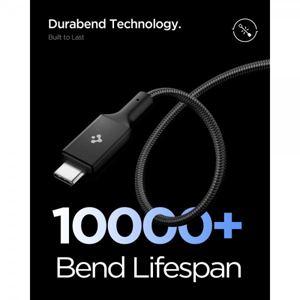 Spigen Essential Kabel USB-C till USB-C 100W 1m Svart