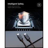 Spigen Essential Kabel USB-C till USB-C 60W 1m Svart