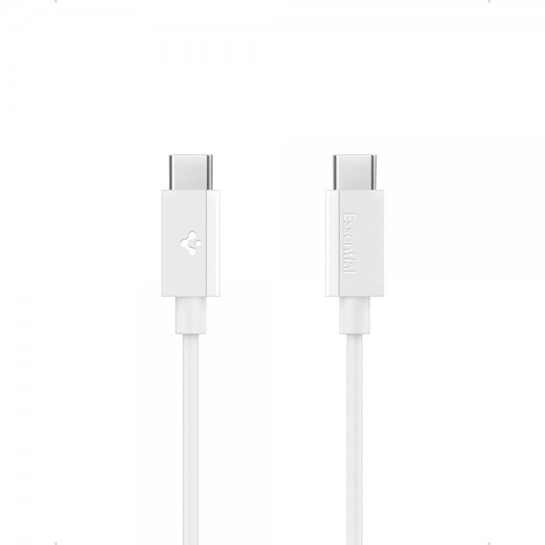 Spigen Essential Kabel USB-C till USB-C 60W 1m Vit