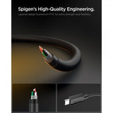 Spigen Essential Kabel USB-C till USB-C 60W 2m Svart