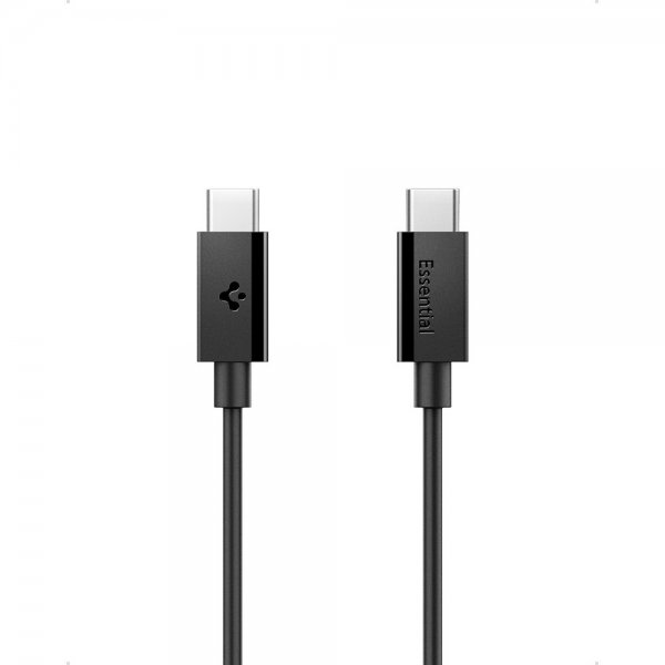 Spigen Essential Kabel USB-C till USB-C 60W 2m Svart