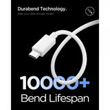 Spigen Essential Kabel USB-C till USB-C 60W 2m Vit