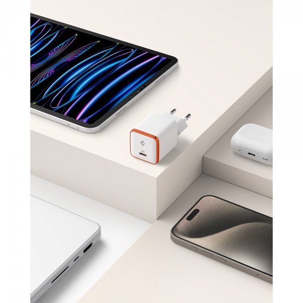 Spigen Essential Laddare 30W USB-C Vit