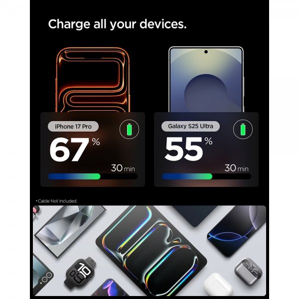 Spigen Essential Mobilladdare 30W USB-C Vit