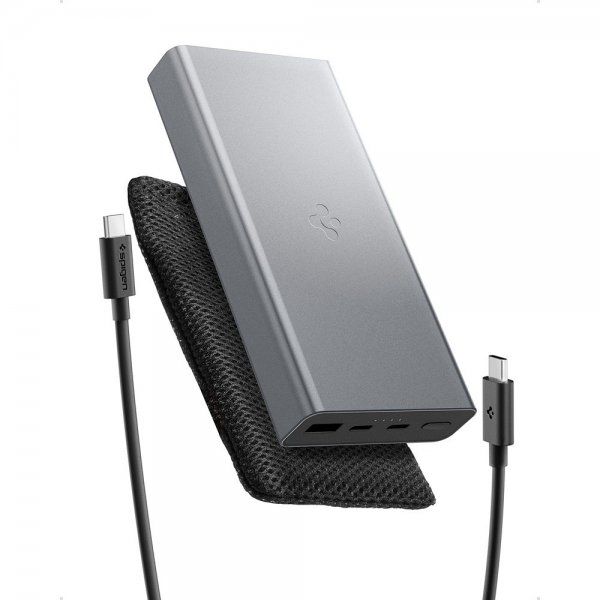 Spigen Essential Powerbank 20 000 mAh 30W Grå