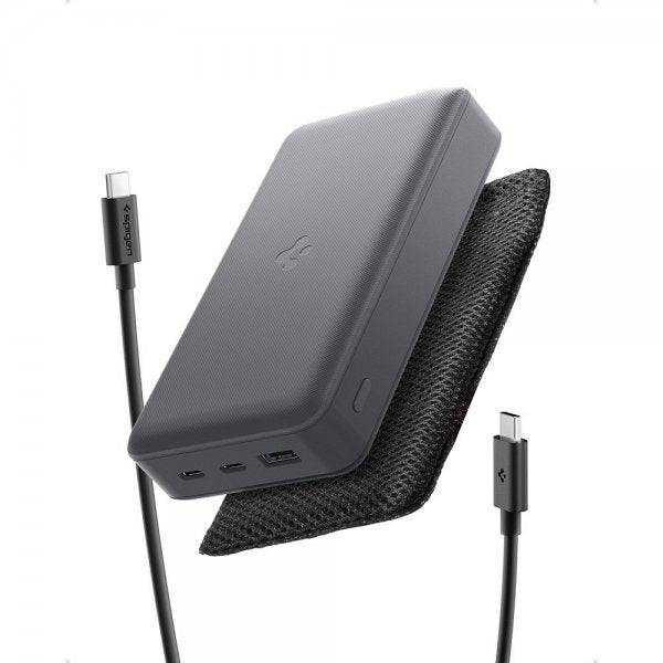 Spigen Essential Powerbank 30 000 mAh 30W Grå