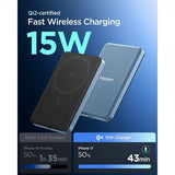 Spigen Essential Powerbank MagSafe 5000 mAh 22.5W Teal Blue