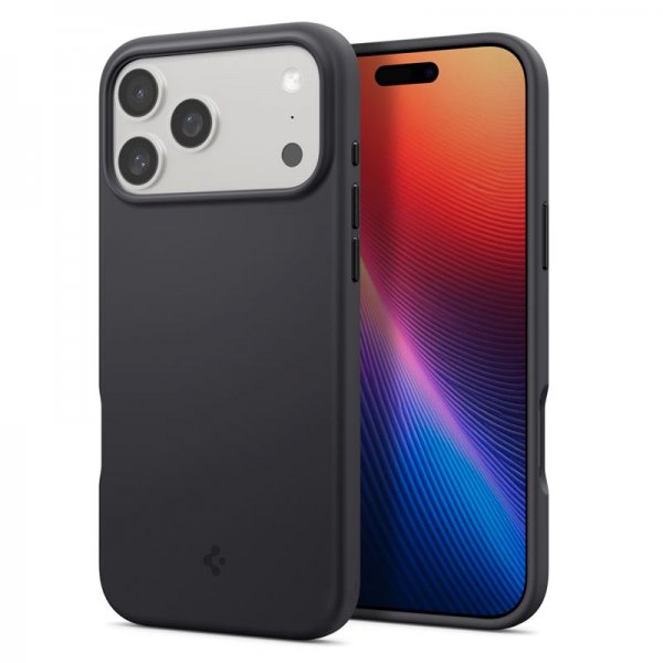 Spigen iPhone 17 Pro Skal Silicone Fit MagFit Svart