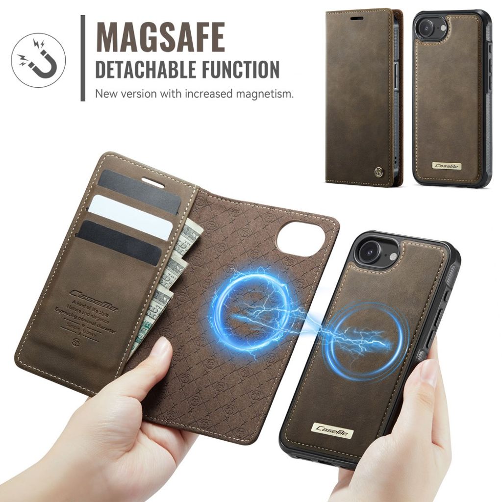 CaseMe iPhone 16e/iPhone 17e Fodral C49 Series Brun