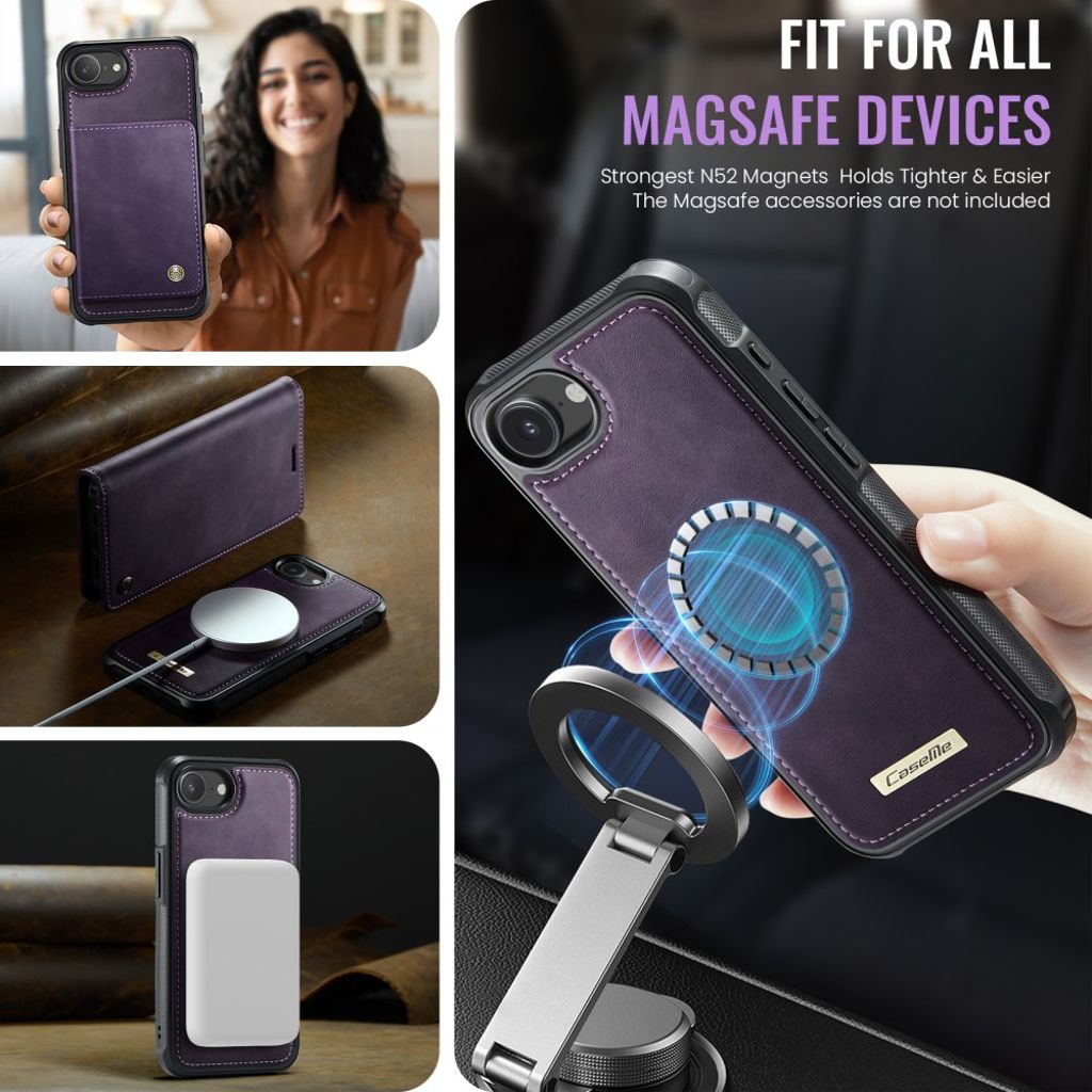 CaseMe iPhone 16e/iPhone 17e Fodral C49 Series Lila