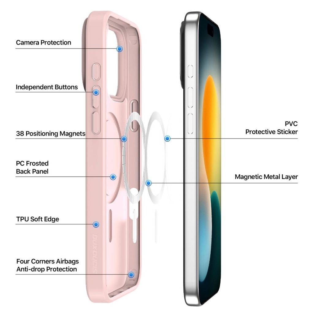 Dux Ducis iPhone 17 Pro Max Skal Yind Series MagSafe Rosa