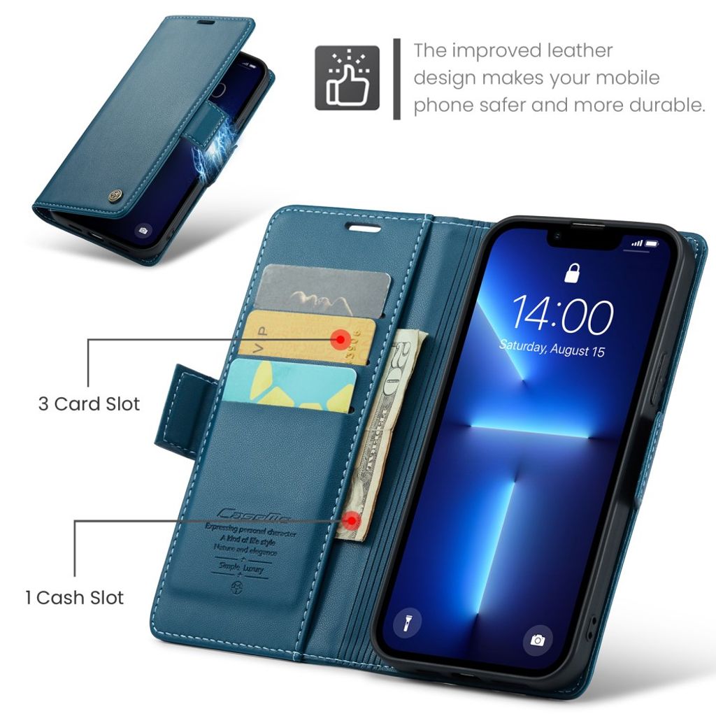 CaseMe iPhone 13 Pro Fodral 023 Series Blå