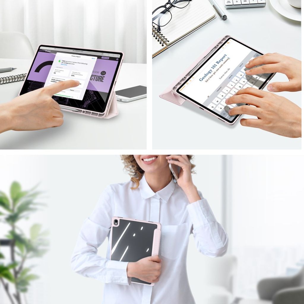Dux Ducis Samsung Galaxy Tab S12 Plus Fodral TOBY Series Rosa