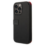 Ferrari iPhone 14 Pro Fodral Carbon Effect Metal Logo Svart