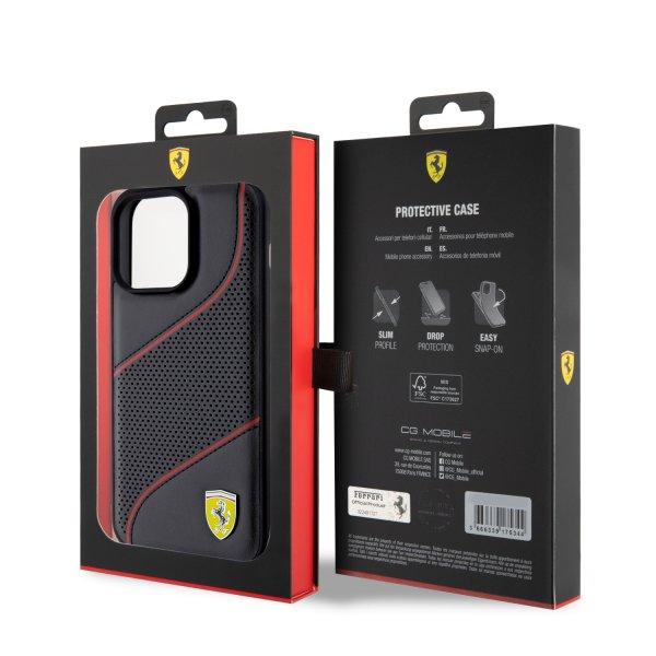Ferrari iPhone 15 Pro Max Skal Perforerad Svart