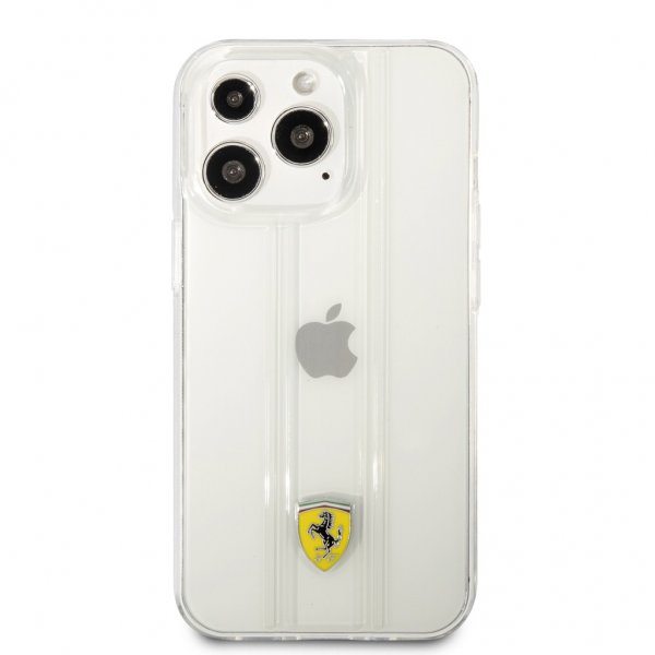 Ferrari iPhone 13 Pro Max Skal 3D Stripes Transparent