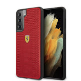 Ferrari Samsung Galaxy S21 Skal Logo Perforerad Röd
