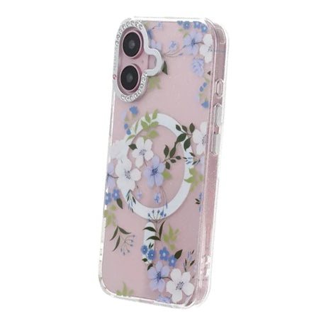 iPhone 16 Skal Blommigt MagSafe Blå