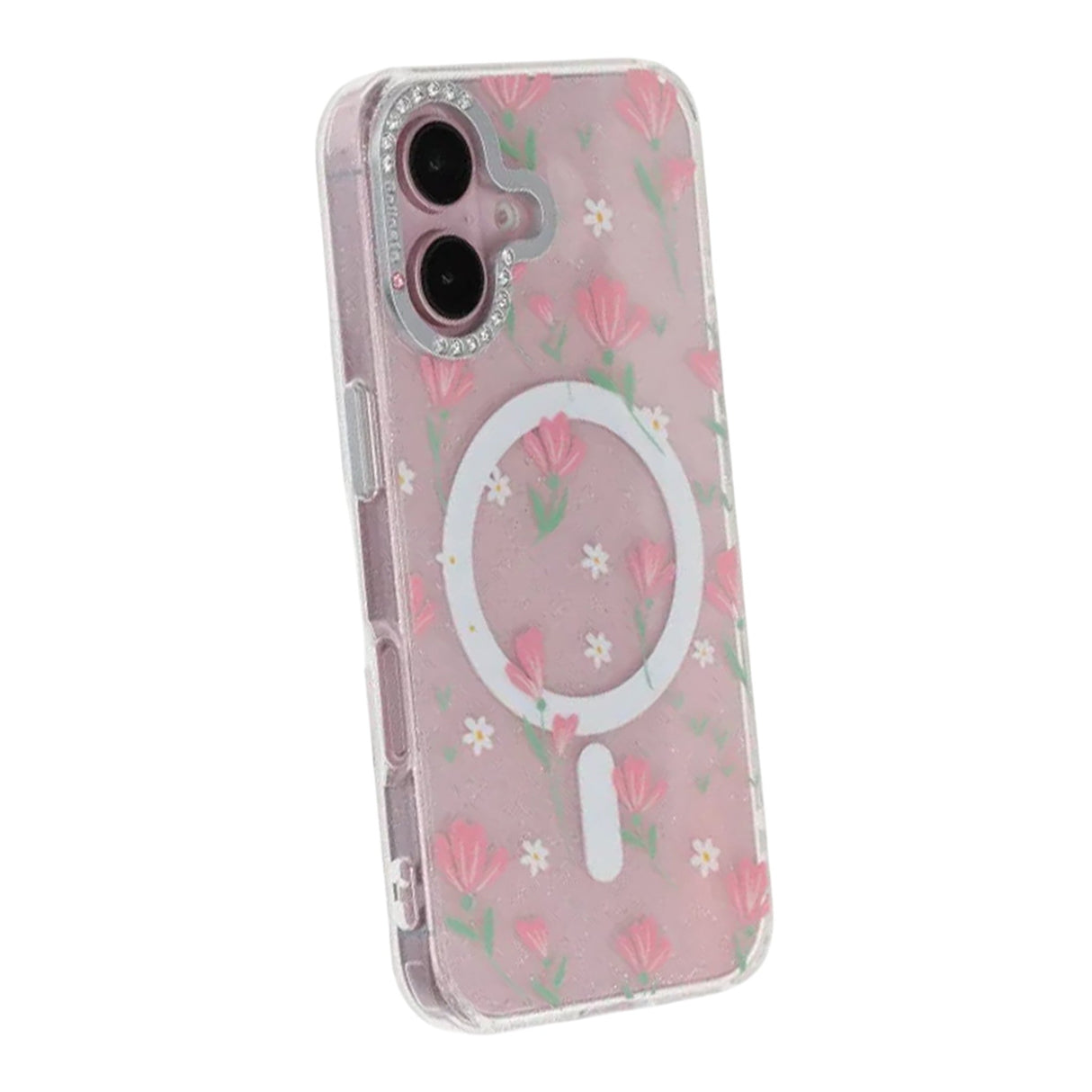 iPhone 16 Skal Blommigt MagSafe Rosa