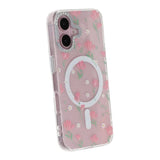 iPhone 16 Skal Blommigt MagSafe Rosa