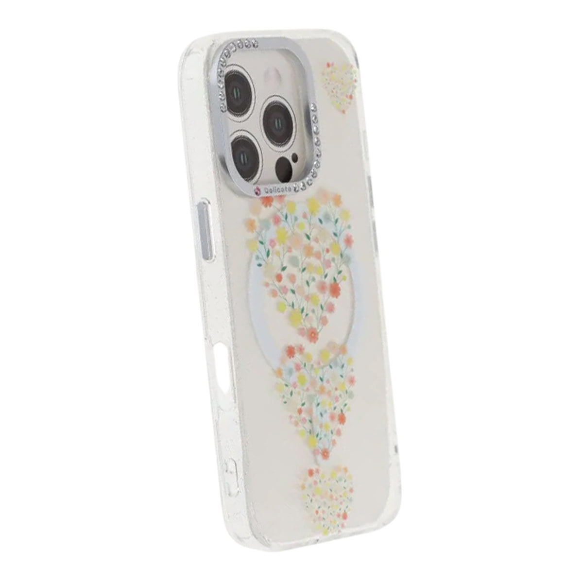 iPhone 16 Pro Skal Blommigt MagSafe Hjärtan