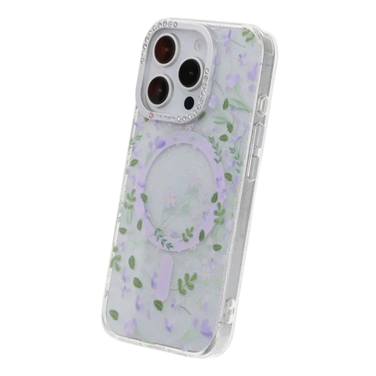 iPhone 16 Pro Skal Blommigt MagSafe Lila