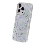 iPhone 16 Pro Skal Blommigt MagSafe Lila