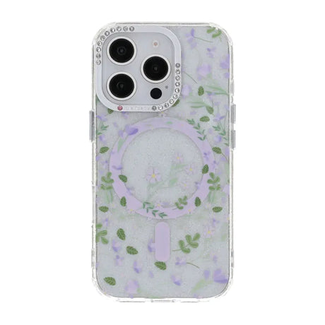 iPhone 16 Pro Max Skal Blommigt MagSafe Lila