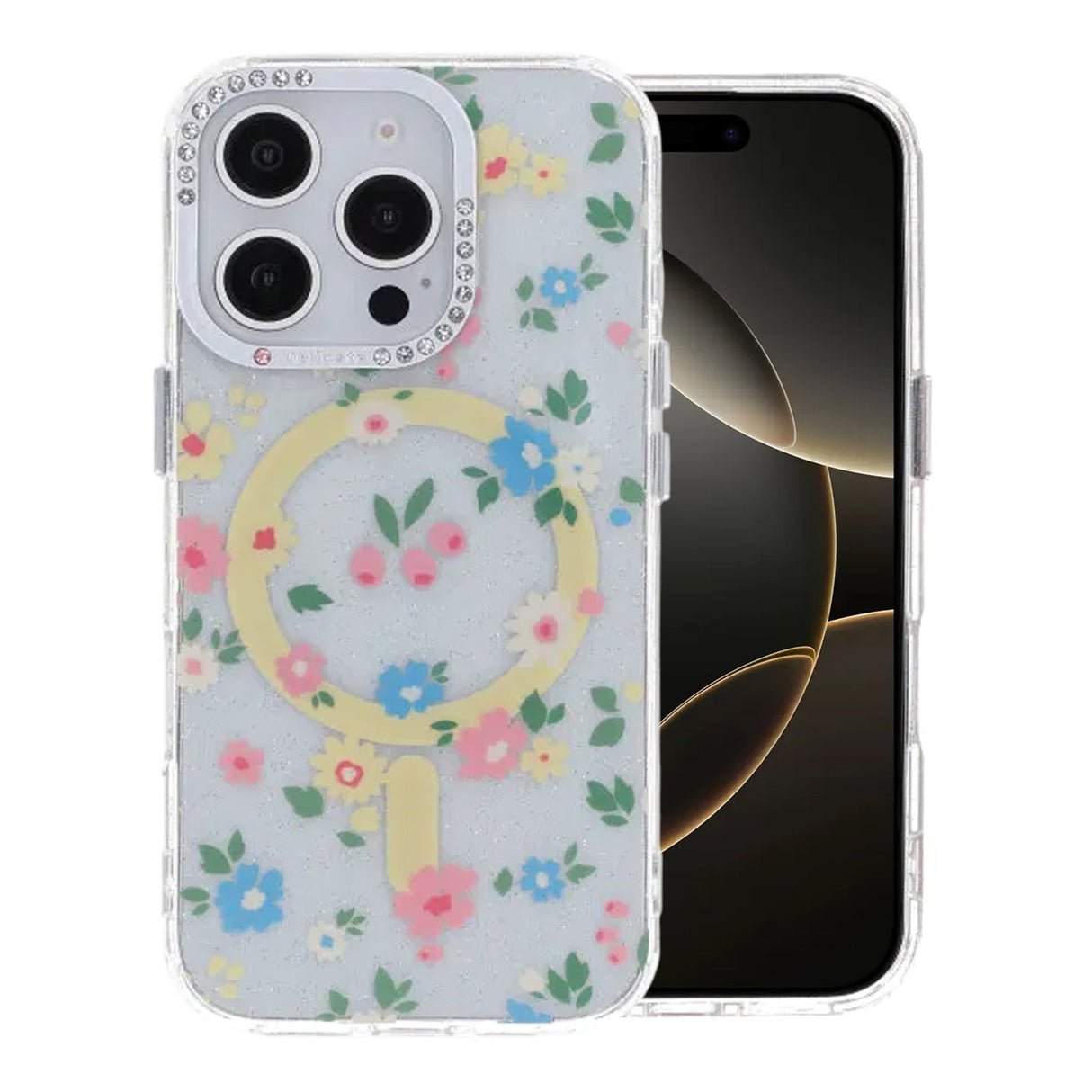 iPhone 16 Pro Max Skal Blommigt MagSafe Gul