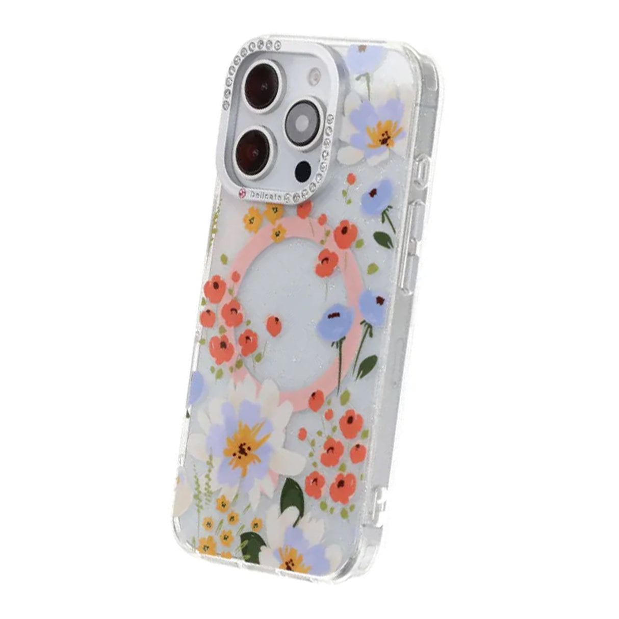 iPhone 16 Pro Skal Blommigt MagSafe Orange