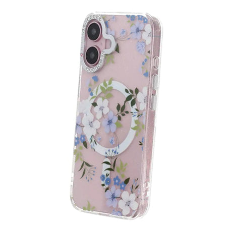 iPhone 17 Skal Blommigt MagSafe Blå