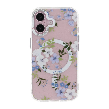 iPhone 17 Skal Blommigt MagSafe Blå